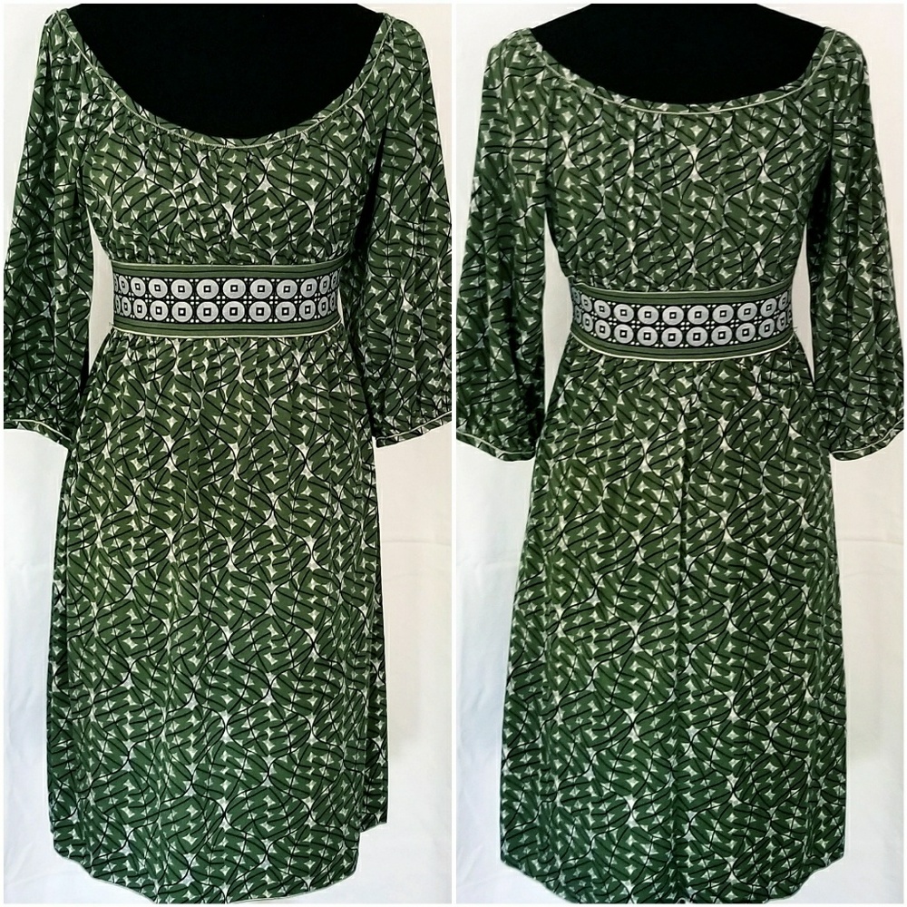 MLLP Max Studio Green Garden Party Dress, Size M